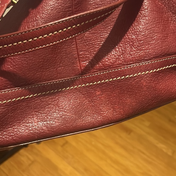 Red Leather Sac - Picture 3 of 4